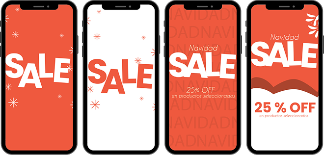 Pack personalizado rojo con plantillas navideñas